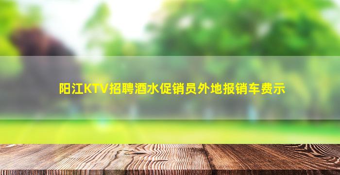 阳江KTV招聘酒水促销员外地报销车费示
